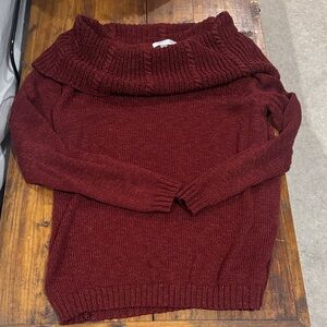 dressbarn Maroon/red  Cowl Neck Sweater